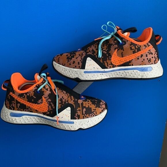 Men's Nike PG4 Digi Camo Paul George Basketball Sneakers  CD5079-200 10.5 - Picture 2 of 8